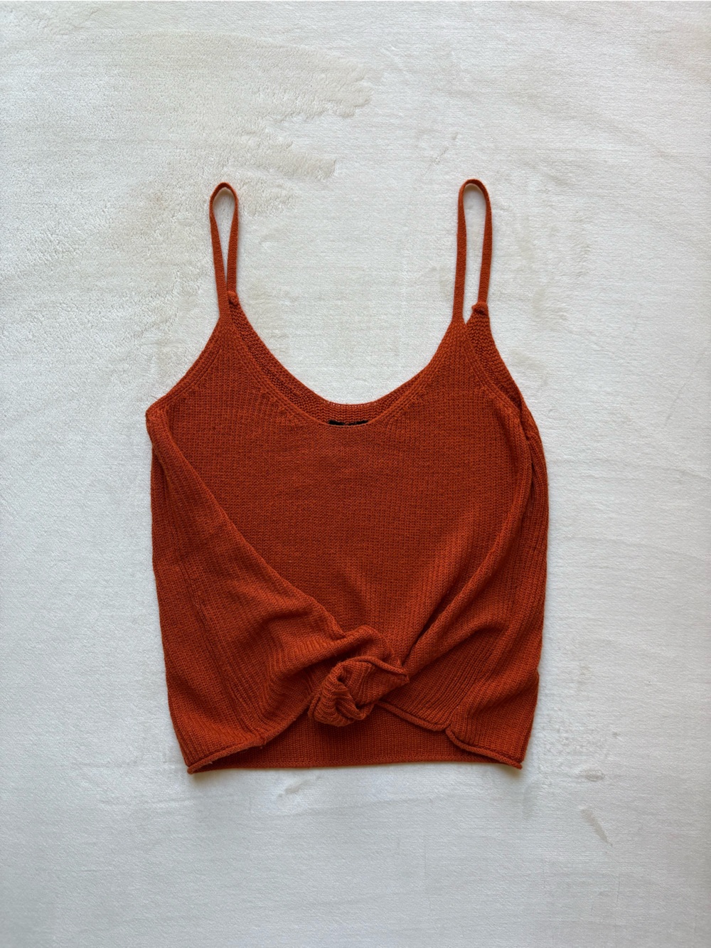 Orange Knit Top